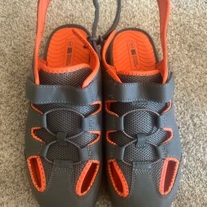 Gray and Orange Sandals-EUC.